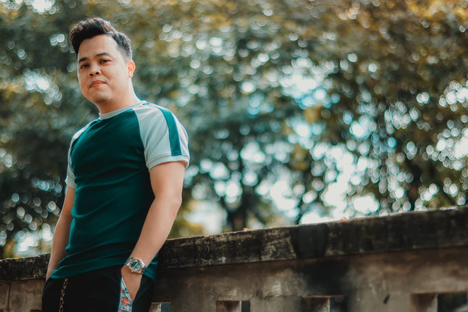 man smiling confidently