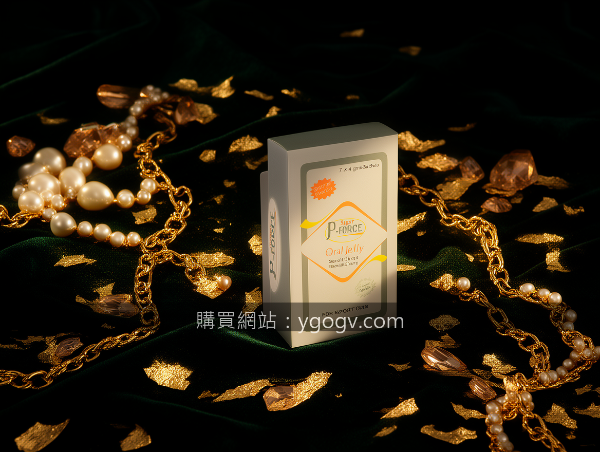 BLACK VELVET with gold leaf accents. Place the Super P-FORCE Oral Jelly 7 x 4 gm